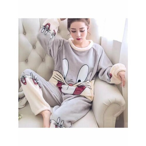Купить Кигуруми, размер 46-48, серый
Пижама женская незаменимая вещь в гардеробе модниц...