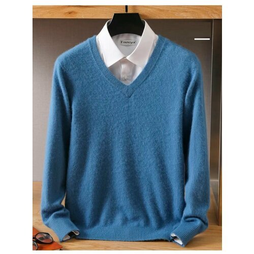 Купить Свитер , размер M, голубой, синий
Этот мужской шерстяной свитер выполнен в класс...