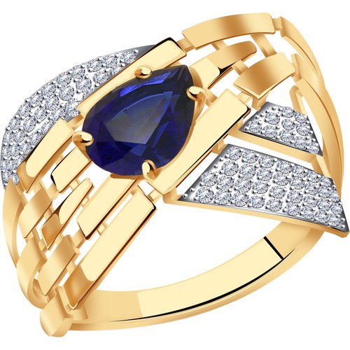 Купить Кольцо Diamant online, золото, 585 проба, фианит, корунд, размер 20.5
<p>В нашем...