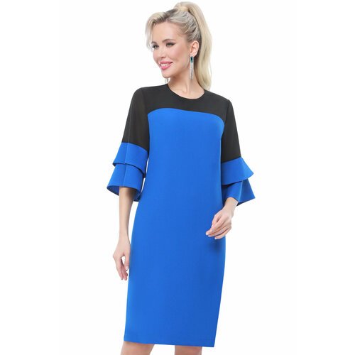 Купить Платье DStrend, размер 48, синий
Нарядное платье с воланами на рукавах — необычн...