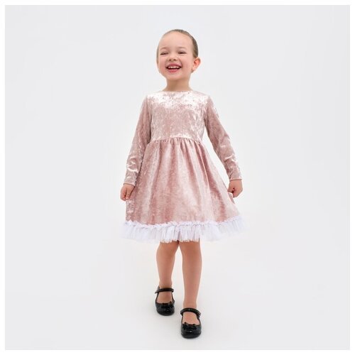 Купить Платье Kaftan, размер 122-128, розовый
Платье бархатное для девочки KAFTAN: барх...