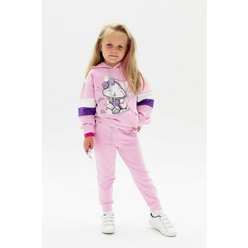 Купить Костюм , размер 104, розовый
Спортивный трикотажный костюм для девочки кофта с к...