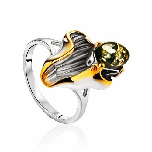 Купить Кольцо, янтарь, безразмерное
Эффектное фантазийное кольцо «Моне» с зелёным янтар...