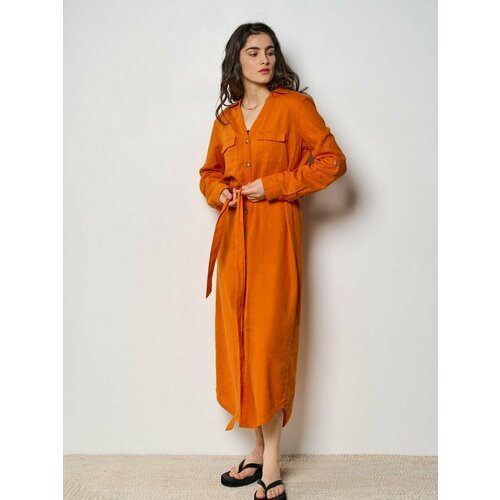 Купить Платье MaDii, размер XL, оранжевый
Элегантное платье из льна и вискозы в трендов...