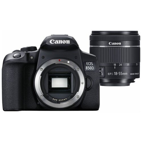 Купить Canon Фотоаппарат зеркальный Canon EOS 850D Kit 18-55mm IS STM
Зеркальный фотоап...