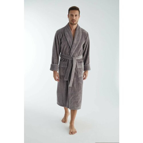 Купить Халат Nusa, размер 4XL, серый
Классический мужской длинный халат из мягкой натур...