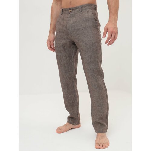 Купить Брюки andLLyou Летняя классика, размер 44, коричневый
<p> Льняные мужские брюки...