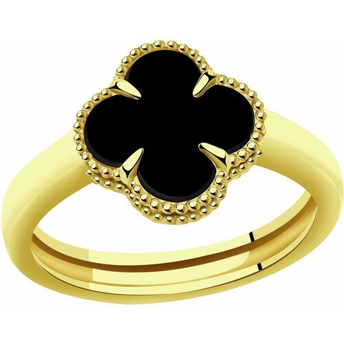 Купить Кольцо Diamant online, желтое золото, 585 проба, оникс, размер 18.5
В нашем инте...