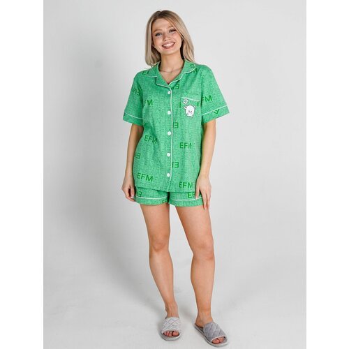 Купить Пижама El Fa Mei, размер 44, зеленый
Пижама женская с шортами и брюками. Комфорт...