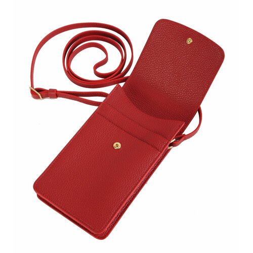 Купить Чехол-сумка для телефона из натуральной кожи Petek 1855 22085.952.10 красный, зе...