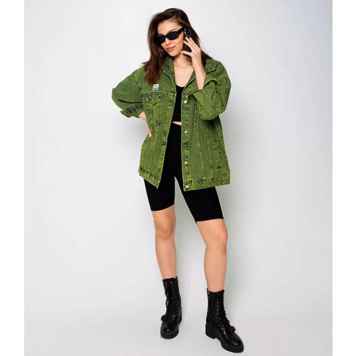 Купить Джинсовая куртка DommoD, размер 44-48, зеленый
Стильная женская джинсовка оверса...