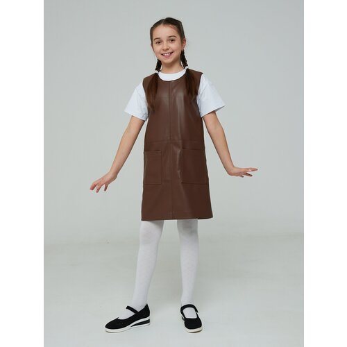 Купить Школьный сарафан IRINA EGOROVA, размер 152, коричневый
Детский сарафан А-силуэта...