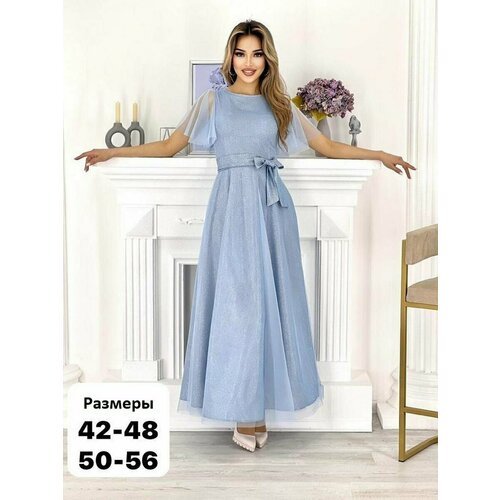 Купить Платье размер 52, голубой
Восхитительное праздничное платье с имитацией запаха в...