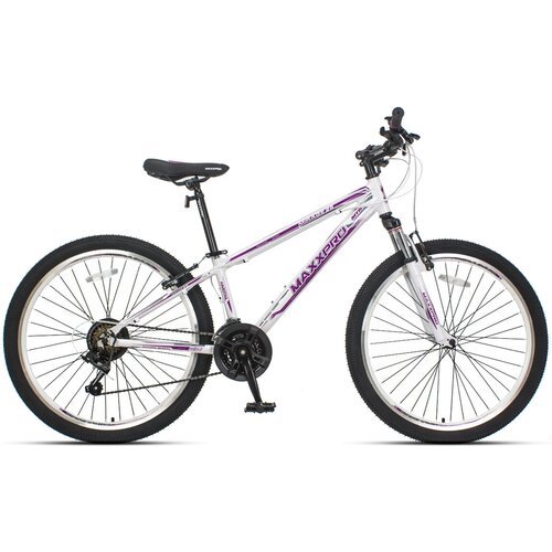 Купить Велосипед горный хардтейл MAXXPRO MIRAGE 26" 13" бело-фиолетовый N2605-5 2021
Ве...