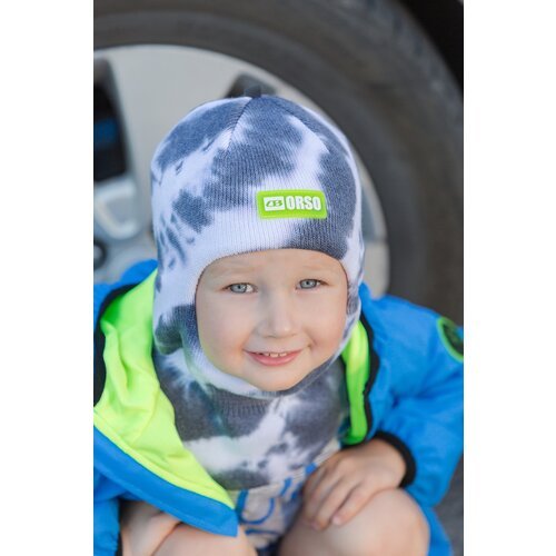 Купить Шапка-шлем Orso Bianco, размер 54, серый
Детский демисезонный шлем из хлопковой...