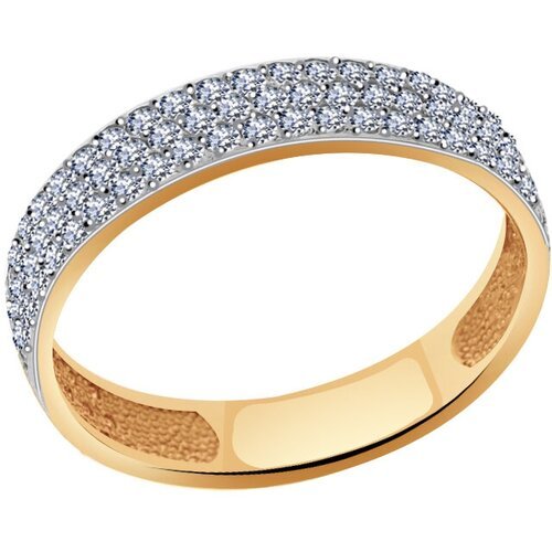 Купить Кольцо обручальное Diamant online, золото, 585 проба, фианит, размер 16
<p>В наш...