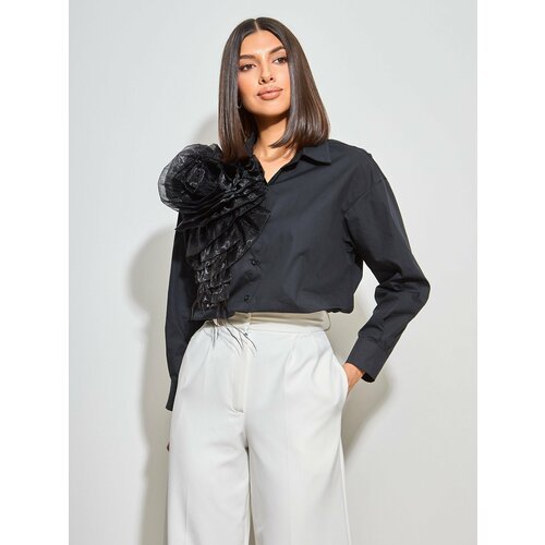 Купить Блуза Sly Queen, размер 42-48, черный
Оверсайз-блузки с розой в черном и белом ц...