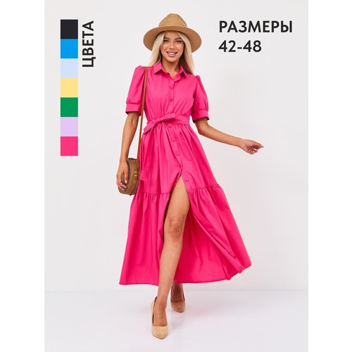 Купить Платье EBO, размер 44, розовый
Платье летнее с поясом макси от ebo style - это в...