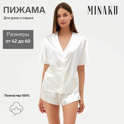 Купить Пижама Minaku, размер 42, белый
Пижама (сорочка, шорты) женская MINAKU: Light to...