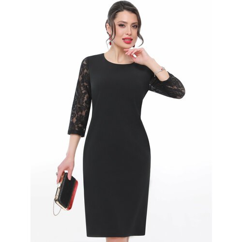 Купить Платье DStrend, размер 46, черный
Платье-футляр с ажурными рукавами — секрет эле...