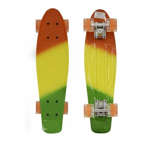 Купить Скейт Black Aqua SK-2206D Orange-Yellow-Green
Пластиковая дека 56x14 см. Колеса...