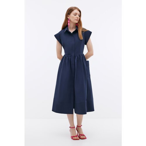 Купить Платье Baon, размер M, синий
Платье рубашка - универсальная база женского гардер...