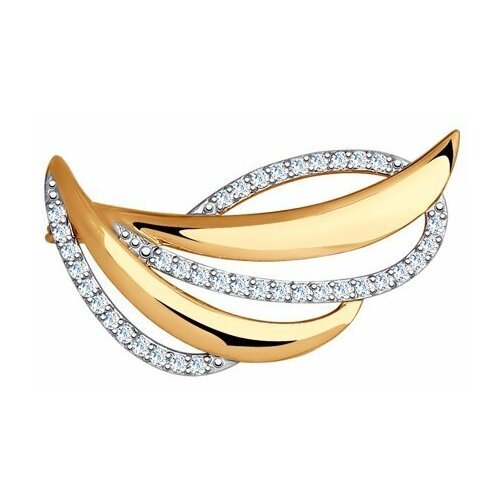 Купить Брошь Diamant online, золото, 585 проба, фианит
<p>Золотая брошь 113115 с фианит...