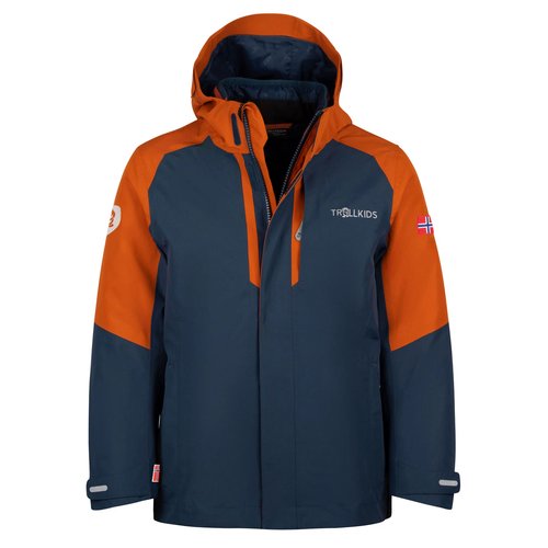 Купить Куртка Trollkids Skanden 3 in1, размер 152, синий, оранжевый
Детская куртка Trol...