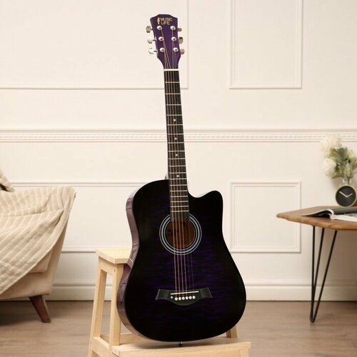 Купить Акустическая гитара Music Life QD-H38Q-hw, фиолетовая
<p>Акустическая гитара Mus...