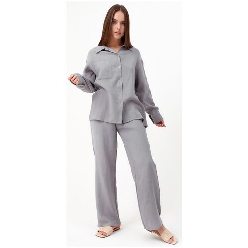 Купить Пижама Kaftan, размер 44-46, серый
Комплект женский (рубашка, брюки) KAFTAN "Bas...