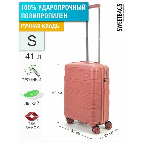 Купить Чемодан , размер S, розовый
Ударопрочный, дорожный чемодан на 4-х колесах для ру...