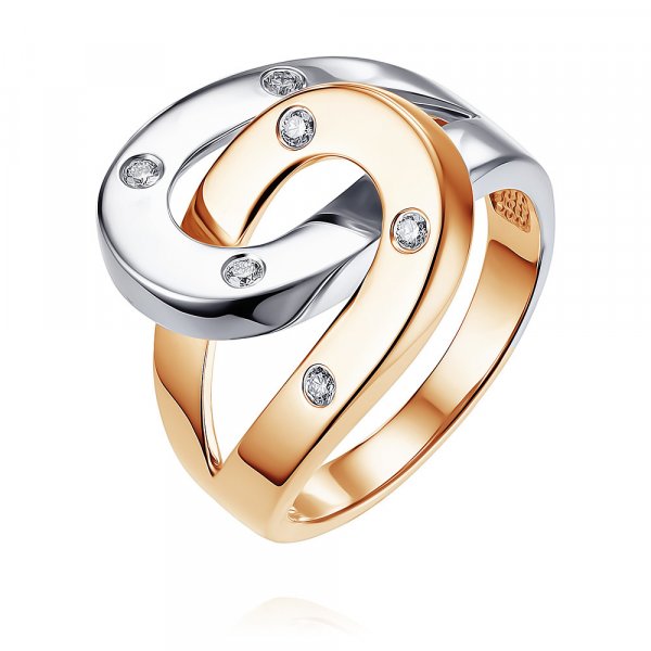 Купить Кольцо
Кольцо из красного золота 585 пробы с бриллиантами Стильное кольцо обрамл...
