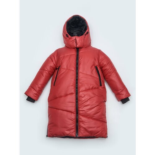 Купить Парка Orso Bianco, размер 122, красный
Зимнее удлиненное пальто для девочки. Мод...