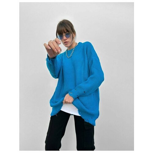 Купить Джемпер QUZU, размер STD, синий
Базовый женский свитер с круглым вырезом и длинн...