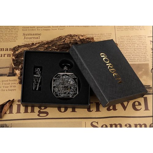 Купить Карманные часы 584441, черный
Механические винтажные карманные часы с гравировко...