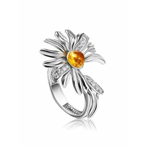 Купить Кольцо, янтарь, безразмерное, желтый, серебряный
Потрясающее кольцо, украшенное...