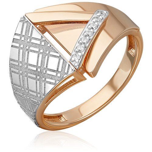 Купить Кольцо Diamant online, комбинированное золото, 585 проба, фианит, размер 18
<p>В...