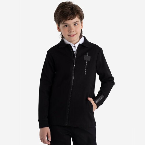 Купить пиджак Kapika, размер 140, черный
Школьный пиджак на молнии выполнен из плотного...