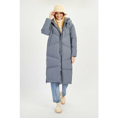 Купить Пуховик Little Secret, размер 50, серый
Куртка женская зимняя удлиненная с комби...