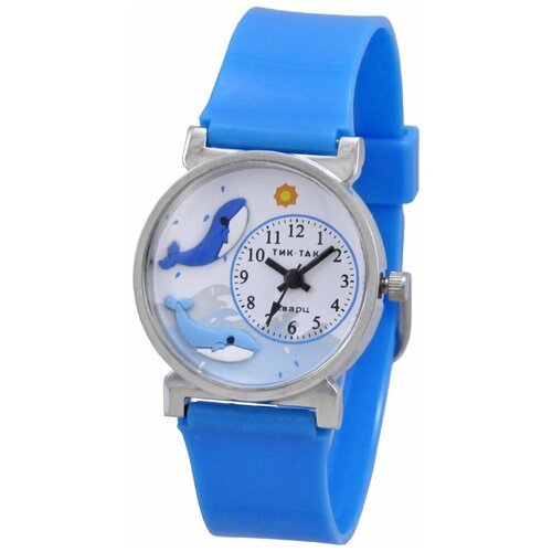 Купить Наручные часы Тик-Так, голубой
<p>Детские наручные часы Тик-Так Н103-1 дельфин с...