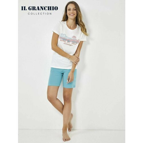 Купить Пижама Il Granchio, размер M, голубой, белый
Женская пижама с шортами итальянско...