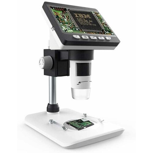 Купить Микроскоп цифровой с LCD-дисплеем 4.3". Автономный, со штативом
<ul><li>Материал...