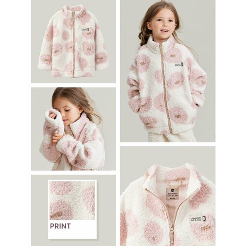 Купить Толстовка Happy Baby 8906200, размер 116-122, белый, розовый
Детский флисовый дж...