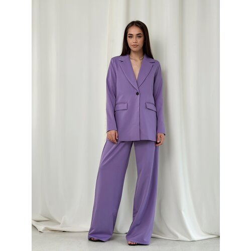 Купить Костюм Blazer, размер 44, фиолетовый
Лаконичный костюм с широкими брюками и пидж...