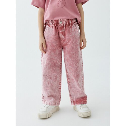 Купить Джинсы Sela, размер 98, розовый
Стильные широкие джинсы для девочки с присборенн...