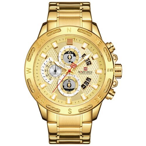 Купить Наручные часы Naviforce Casual, золотой, серый
Классический дизайн Naviforce NF9...
