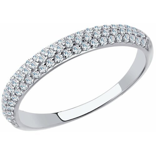 Купить Кольцо Diamant online, белое золото, 585 проба, фианит, размер 16
Кольцо из бело...