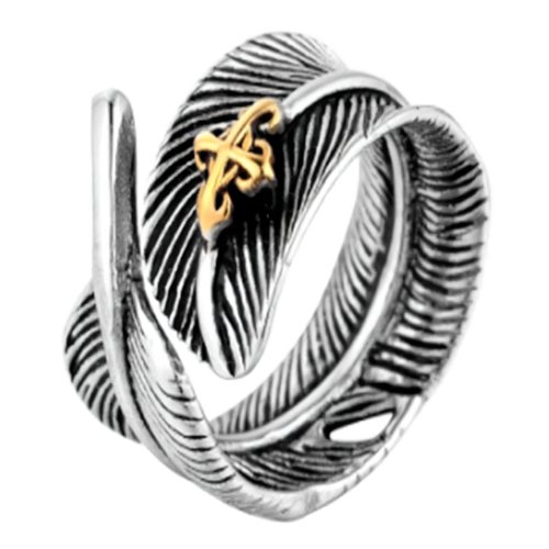Купить Кольцо DG Jewelry
Мужское стальное открытое кольцо в виде пера, декорированное э...