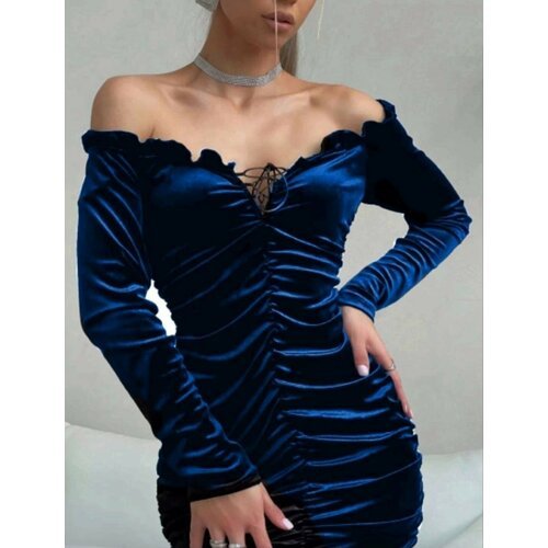 Купить Платье Aisha Home Textile, размер S, синий
Платье с открытыми плечами, завязками...