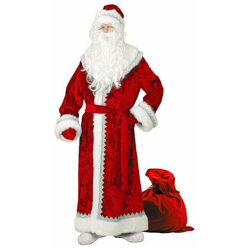 Купить Взрослый красный велюровый костюм Деда Мороза Snej-49
Взрослый красный велюровый...